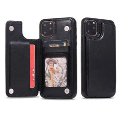 Protect in Style: Top-Grain Leather iPhone Wallet Case - Classic Flip Design, Enhanced Protection